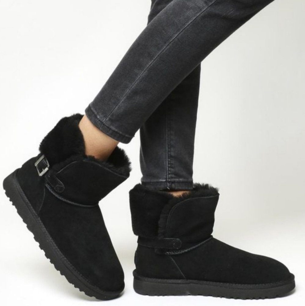 NIB! UGG Karel Buckle Mini Boots